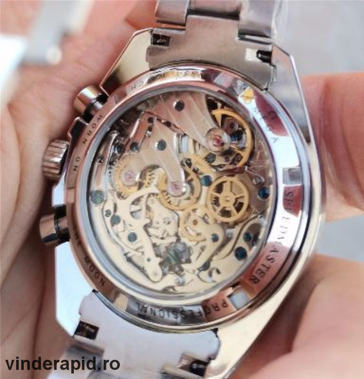 ceas omega speedmaster moonwatch cronograf venus 75 geam safir 4