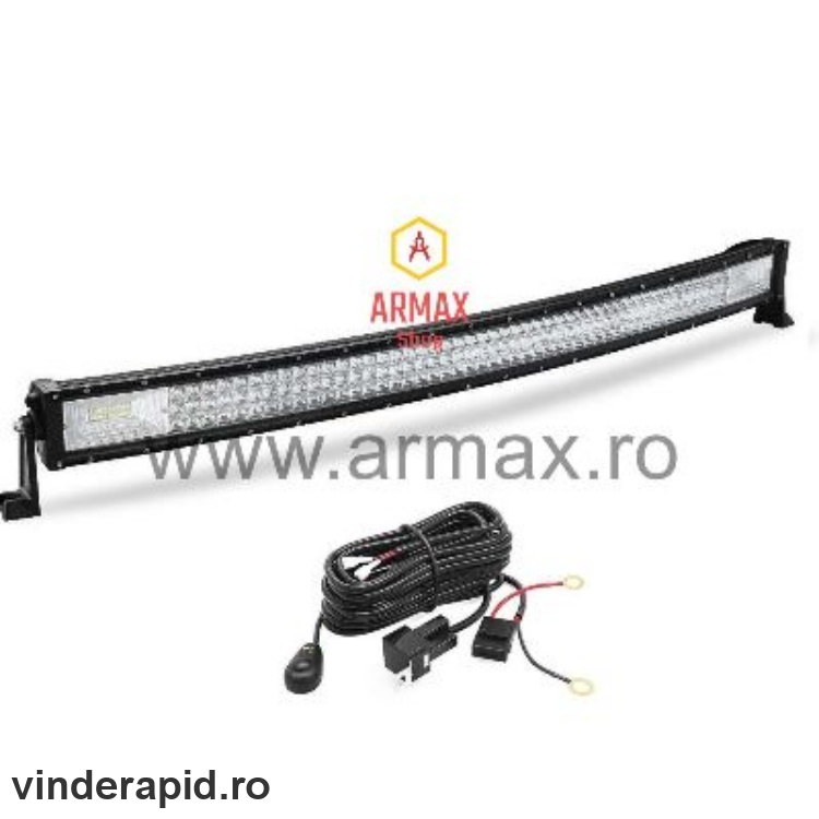 Set proiector led bar Armax curbat 114 cm 540w + kit cablaj