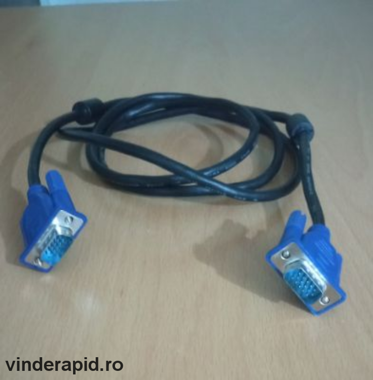 Vând 2 Cabluri VGA 15 pini pentru conectare PC la monitor