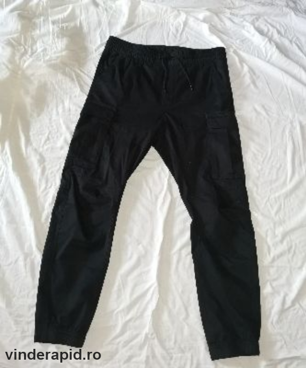 Pantaloni cargo bărbați H&amp;amp;amp;M negri