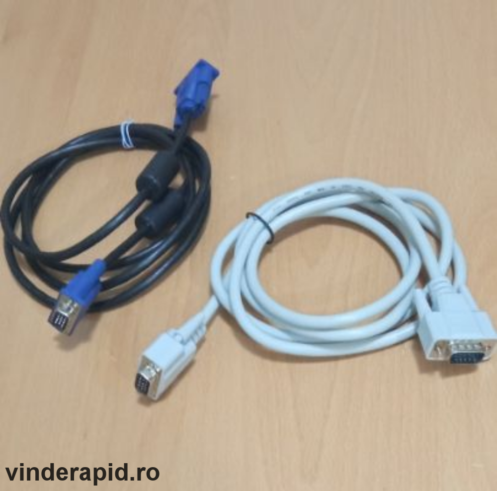 Vând 2 Cabluri VGA-VGA , 15 pini pentru conectare PC la monitor