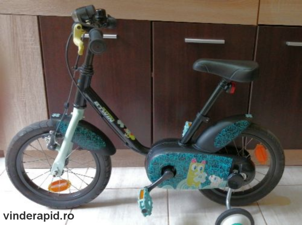       Bicicletă B&#039;twin 14&quot; 500 Monsters 3-5 ani + Trot