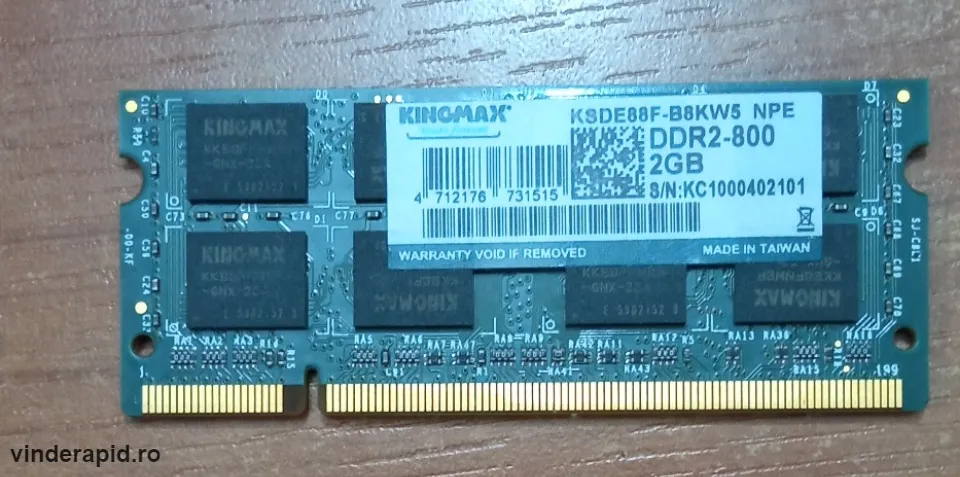 Vand Memorie Laptop 2 GB DDR2 Kingmax 800 MHz